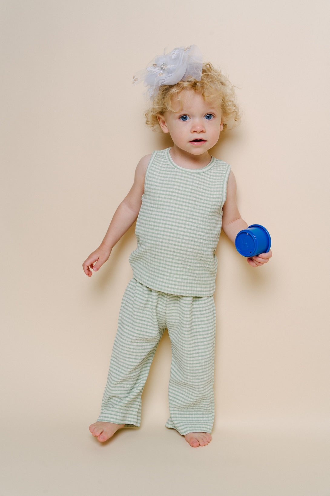 Jio Stripe Tank & Pull-on Set - Mint