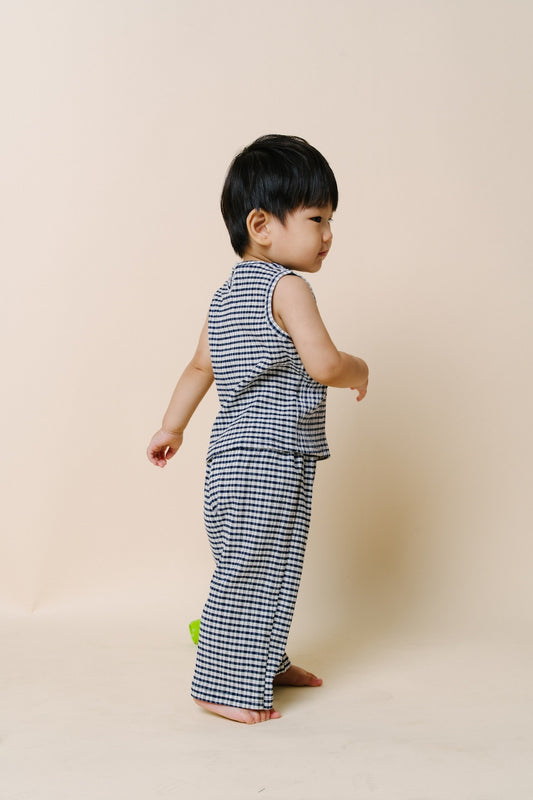 Jio Stripe Tank & Pull-on Set - Navy
