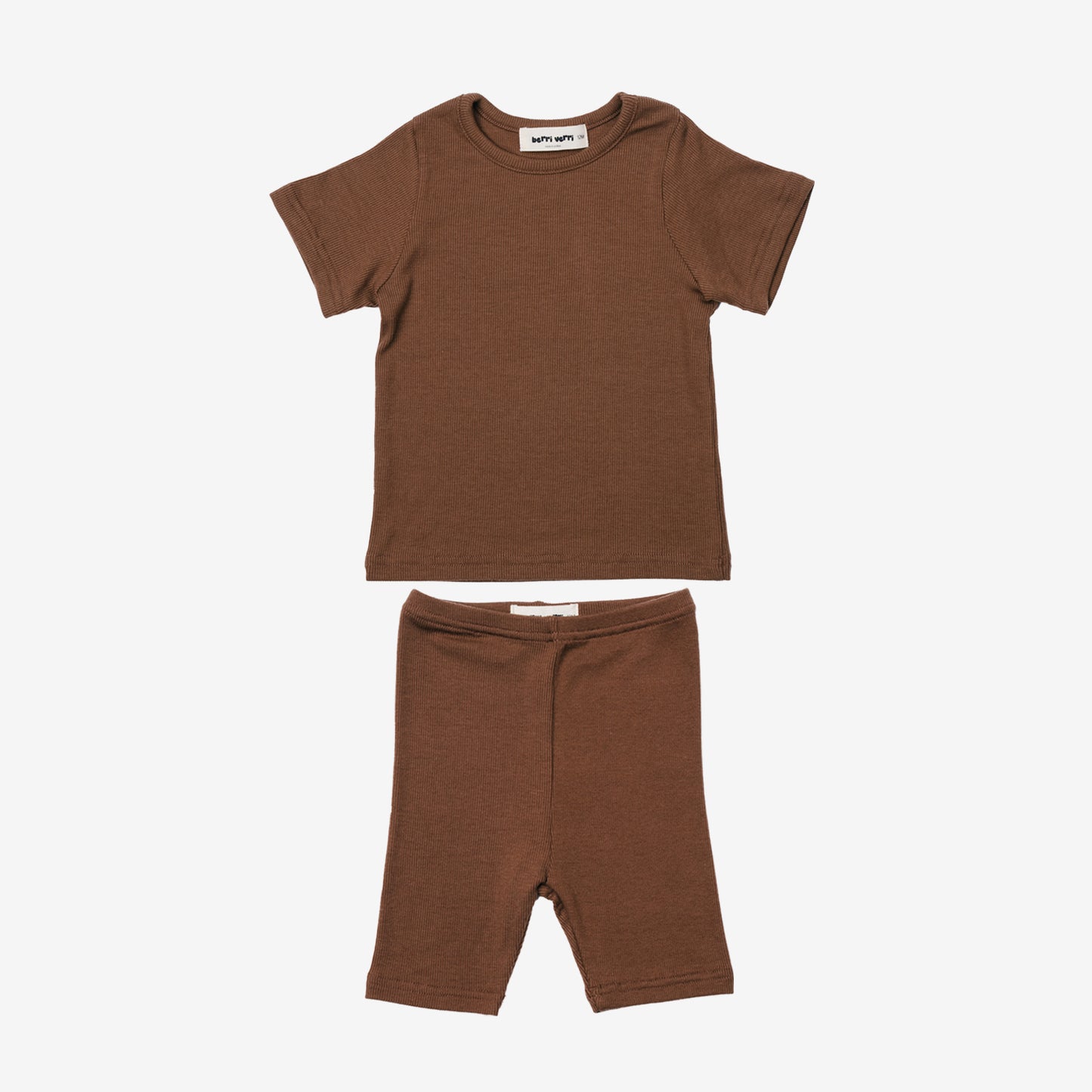 Teo Basic Tencil PJ Set - Brown