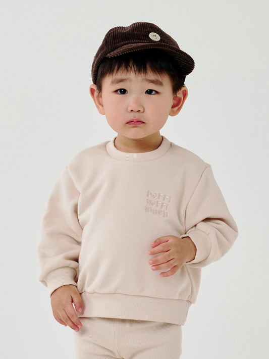 Embroidered Cotton Leggings Beige