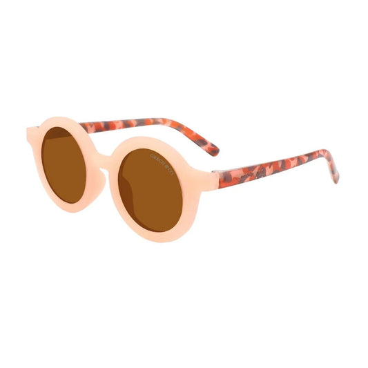 Original Round Sustainable Sunglasses | BIO-Based Bendable Polarized | Child | 3-8 Y | Blush Bloom + Tortoise