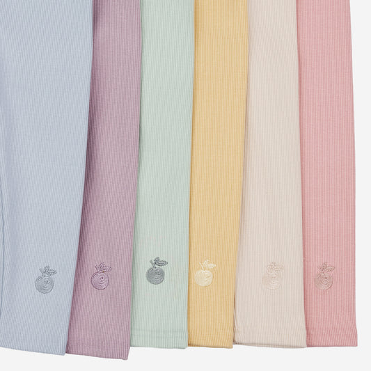 Embroidered Cotton Leggings Mint