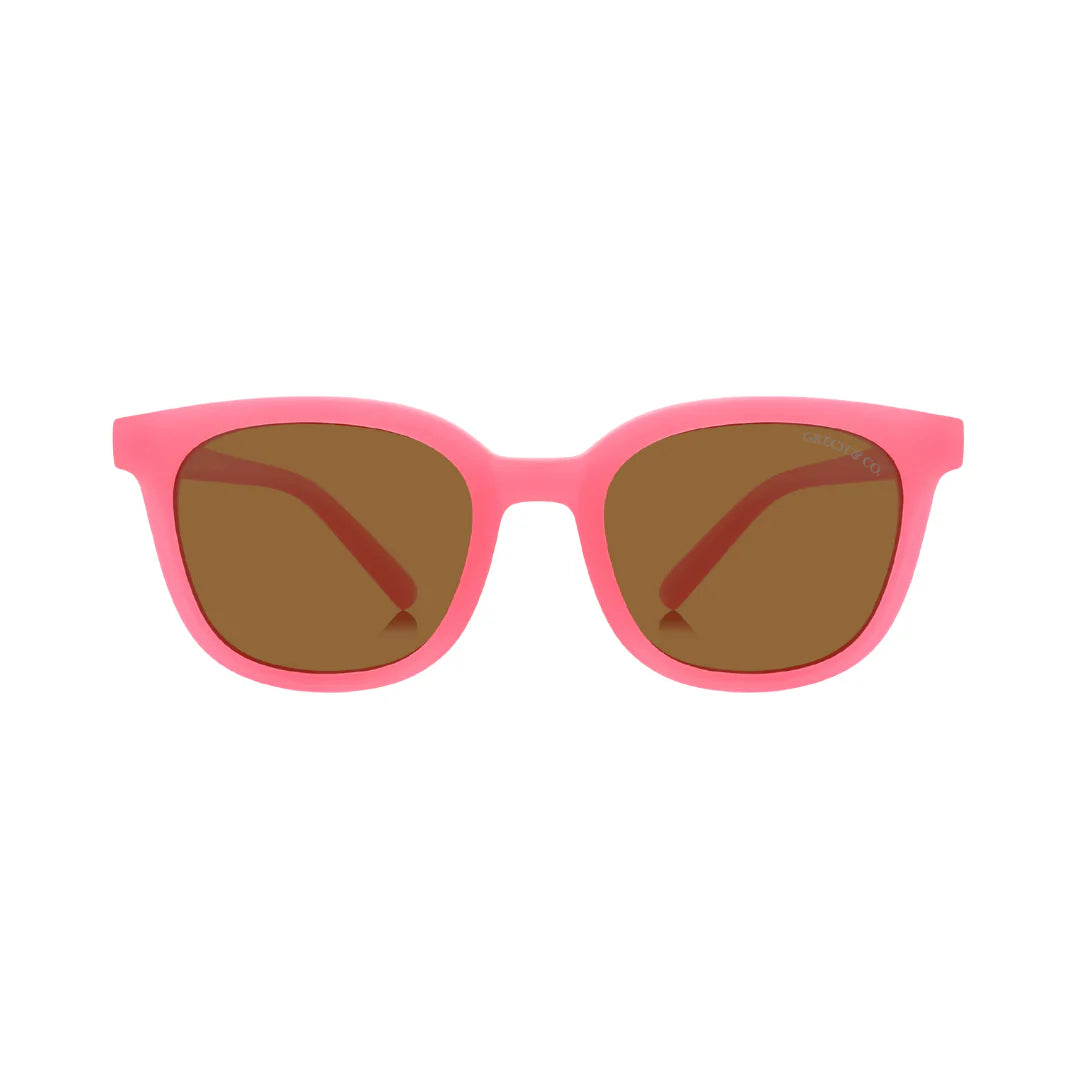 Classic Wayfarer Sustainable Sunglasses | Bio-Based · Bendable · Polarized | Bubble Gum