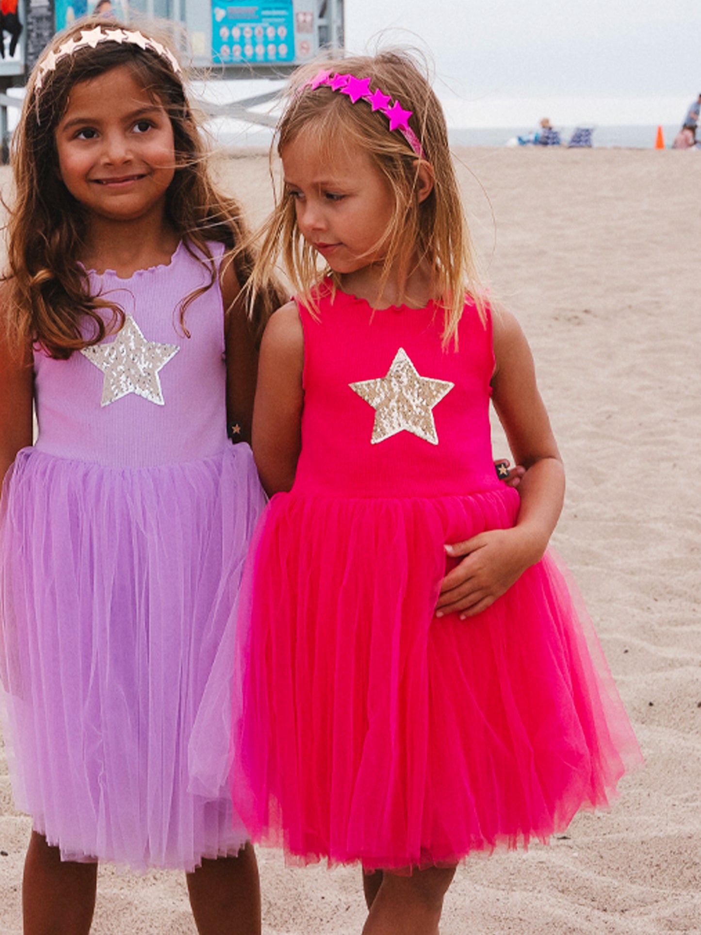PH Star Tutu Dress - Fuchsia