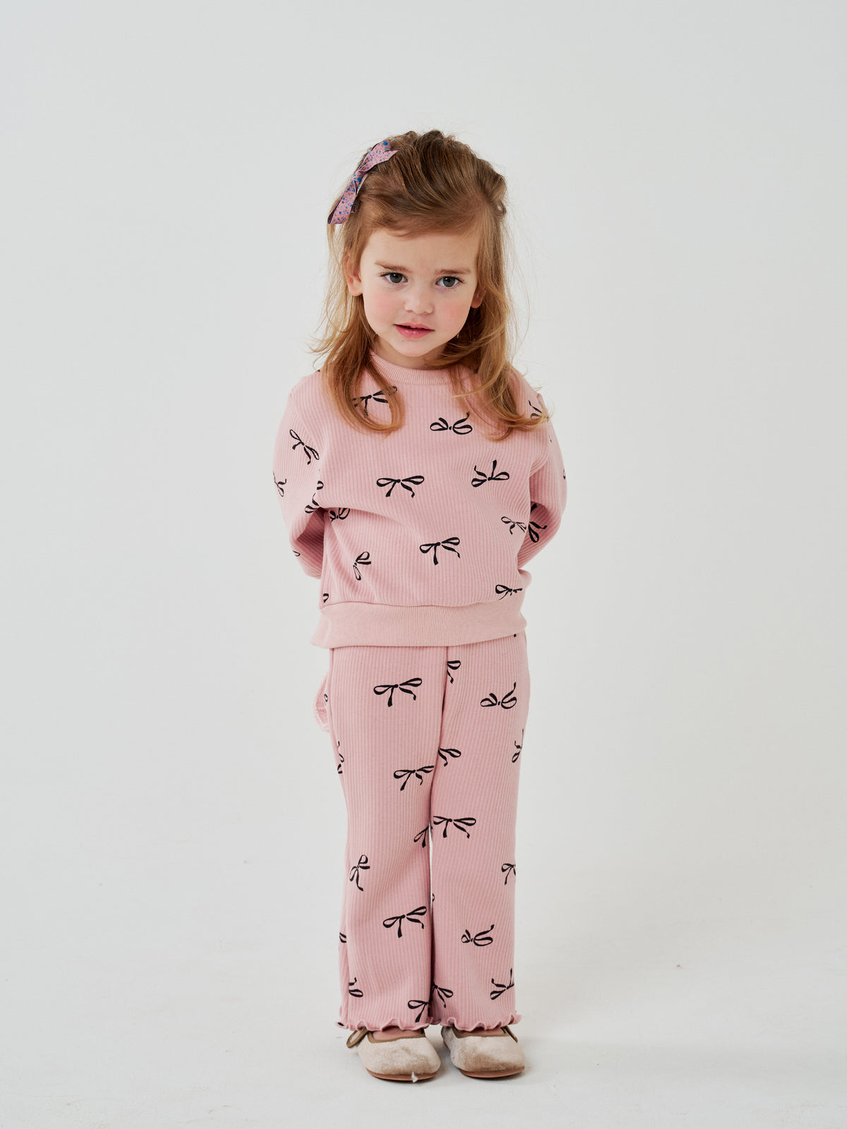 Ava Ribbon Sweatshirt Set