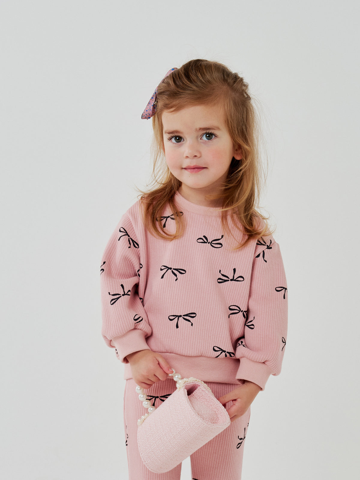 Ava Ribbon Sweatshirt Set