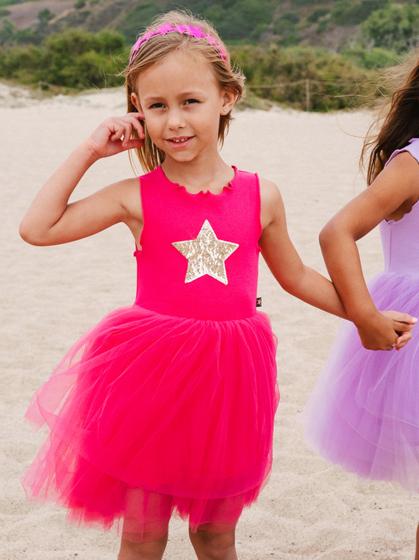 PH Star Tutu Dress - Fuchsia