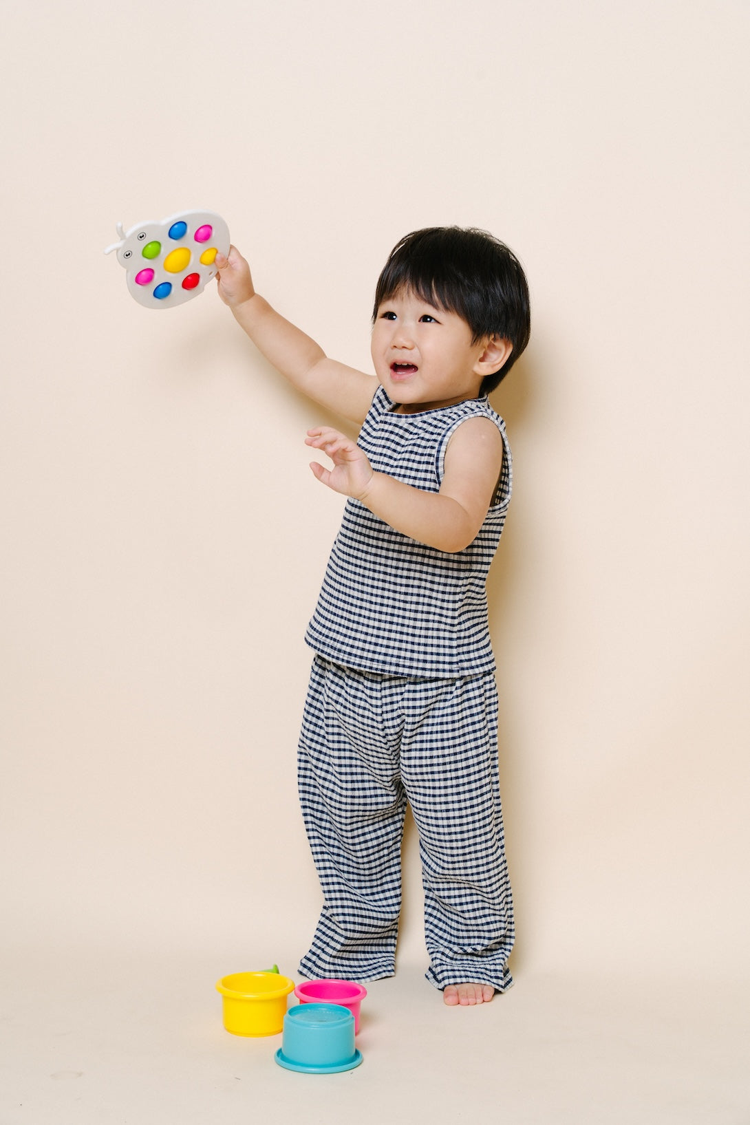 Jio Stripe Tank & Pull-on Set - Navy