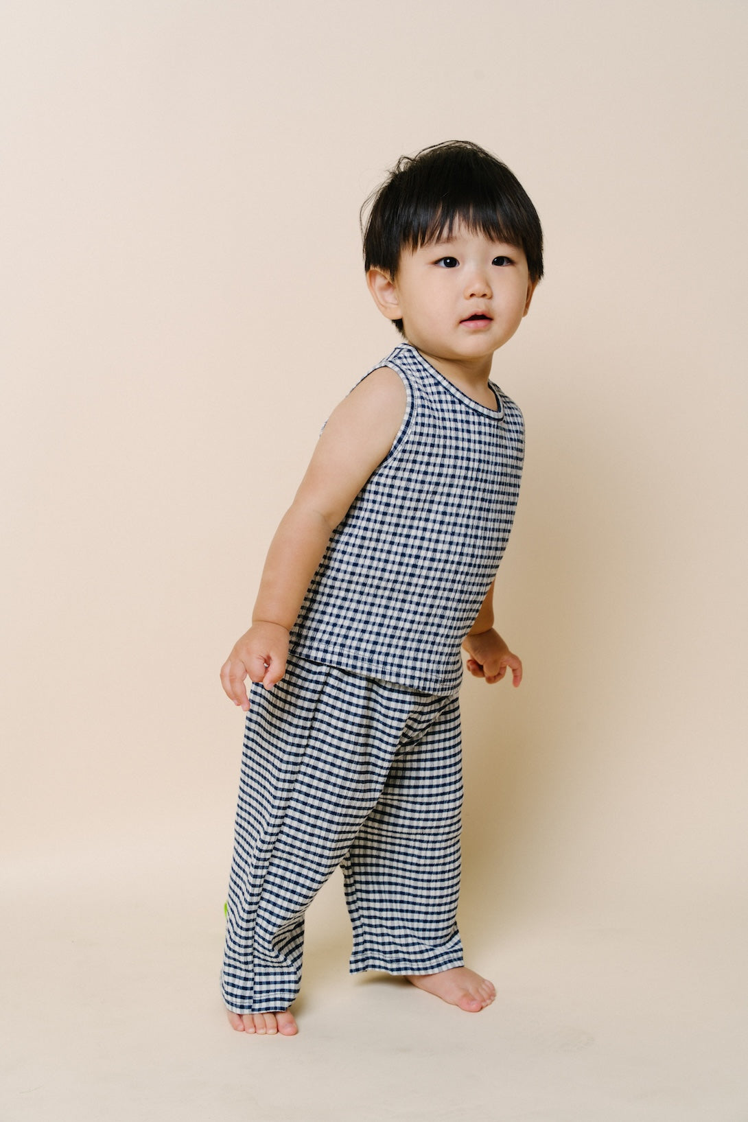 Jio Stripe Tank & Pull-on Set - Navy