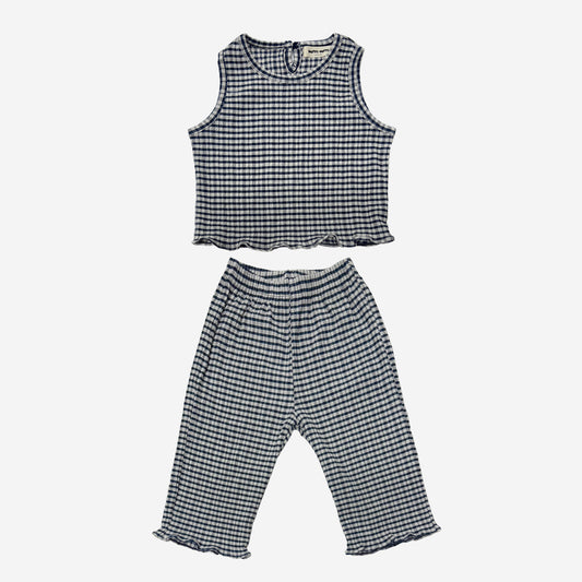 Jio Stripe Tank & Pull-on Set - Navy
