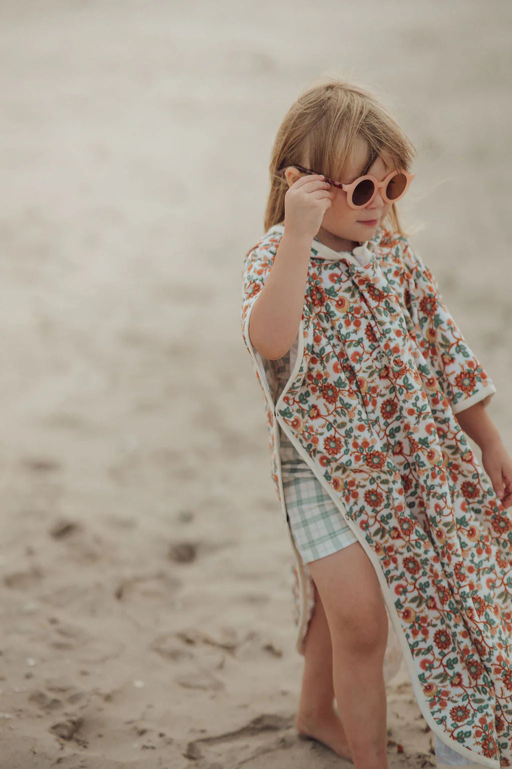 Original Round Sustainable Sunglasses | BIO-Based Bendable Polarized | Child | 3-8 Y | Blush Bloom + Tortoise
