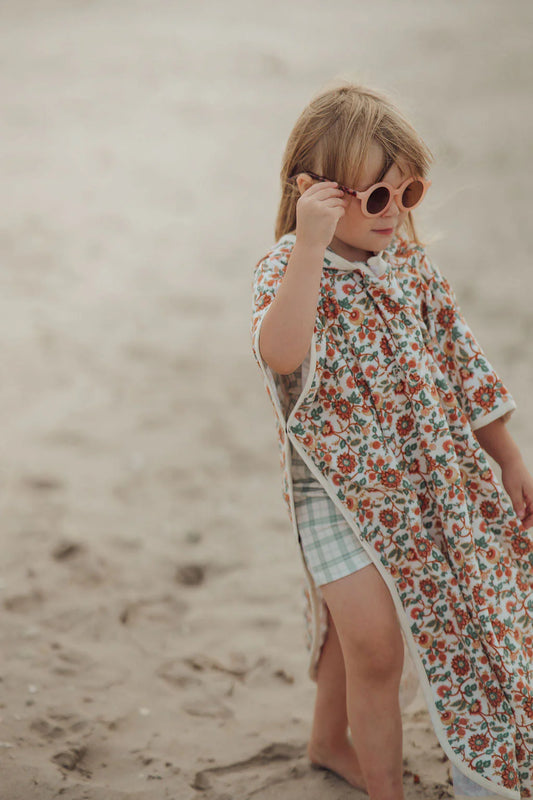 Original Round Sustainable Sunglasses | BIO-Based Bendable Polarized | Child | 3-8 Y | Blush Bloom + Tortoise