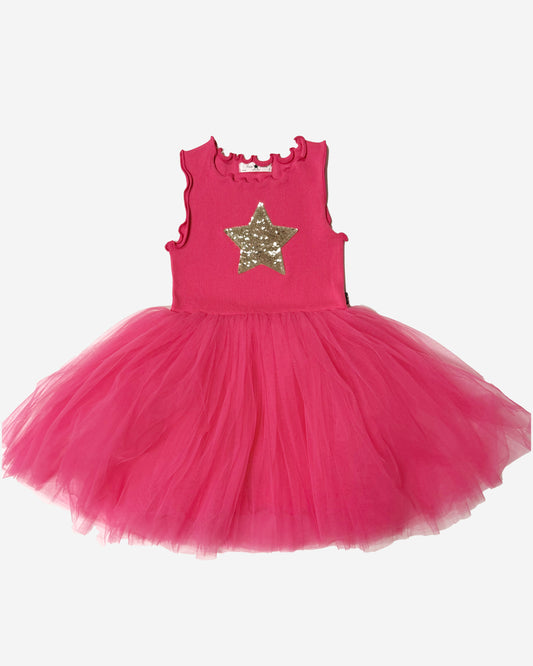 PH Star Tutu Dress - Fuchsia