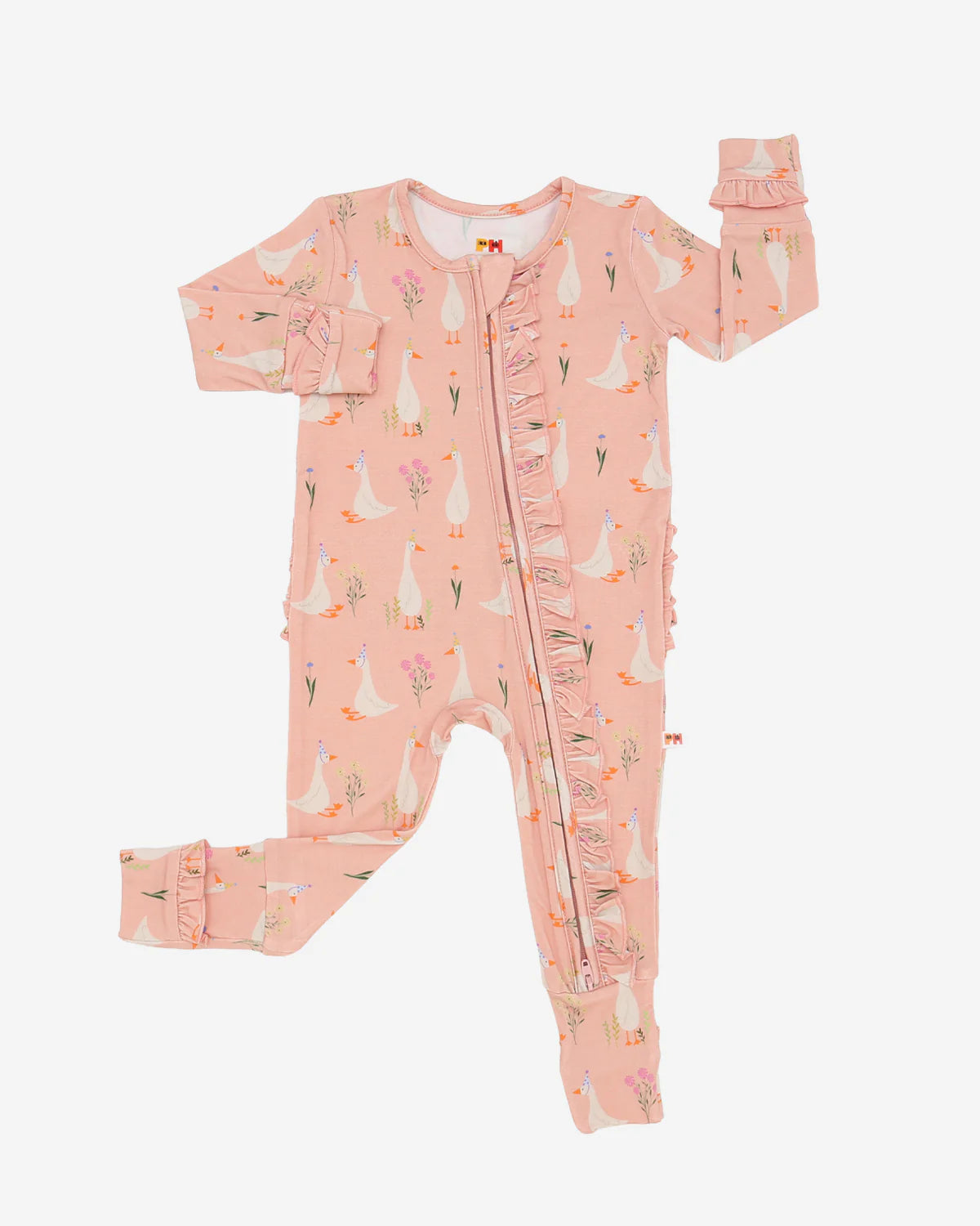 Bamboo LS Zipper Romper 