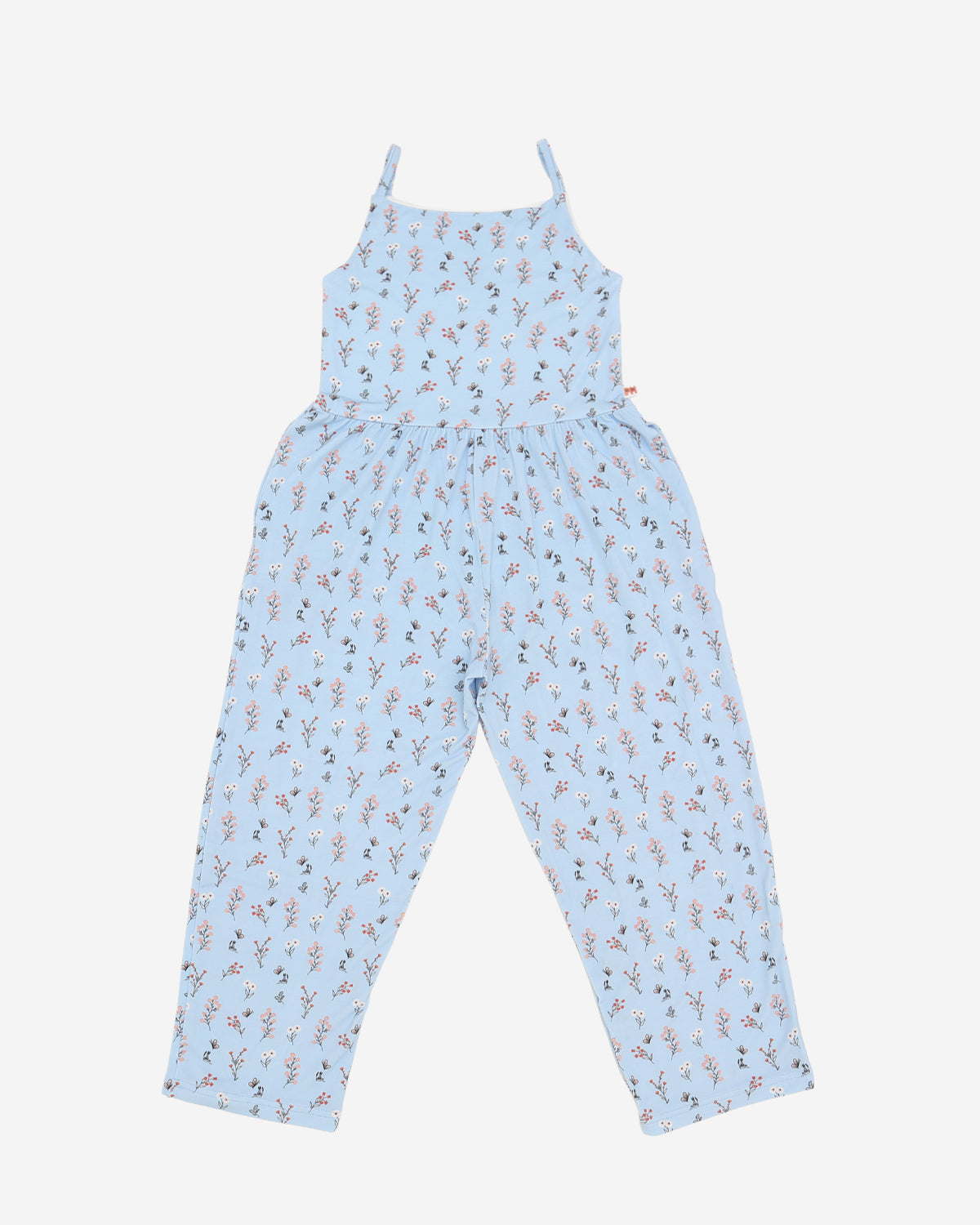 Bamboo Overall  Blue Flower