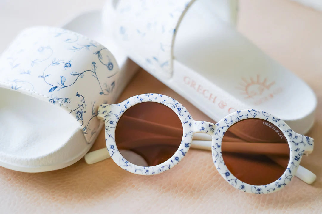Original Round Sustainable Sunglasses | BIO-Based Bendable Polarized | Child | 3-8 Y | Scandi Floral