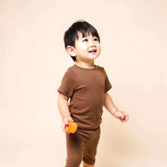 Teo Basic Tencil PJ Set - Brown
